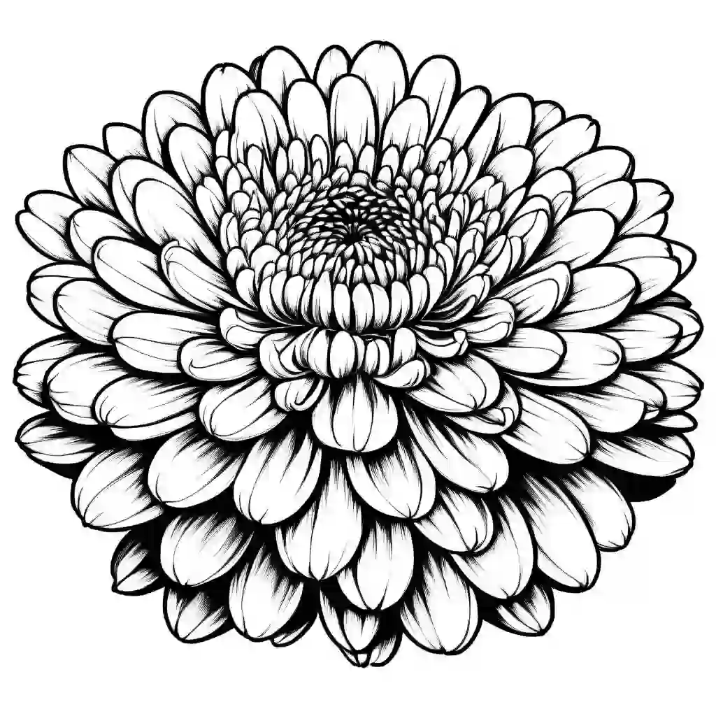 Chrysanthemums coloring pages